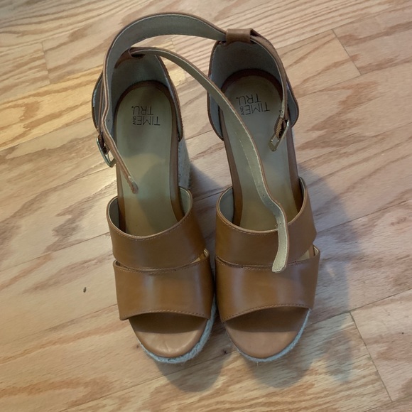 cognac espadrille wedges